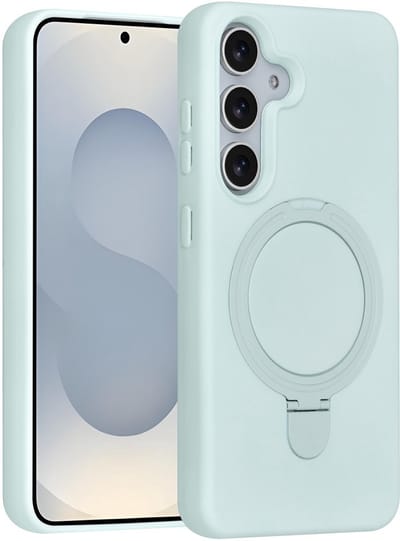 TUNIQ telefoonhoesje voor Samsung Galaxy S25 - MagSafe met ringstand - Mintgroen