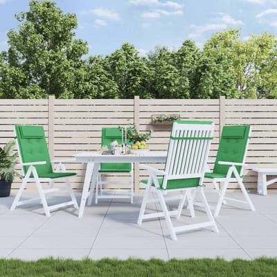 vidaXL - Stoelkussens - 4 - st - hoge - rug - oxford - stof - groen
