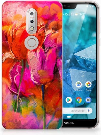 Hoesje maken Nokia 7.1 Tulips
