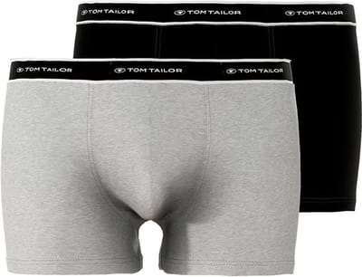 Tom Tailor - Korte boxershorts in een set van 2 - Maat S/4 - dark grey-melange