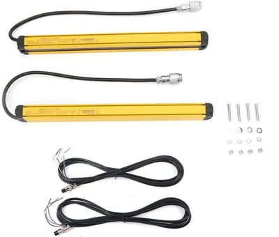 Dailygoods- Lichtgordijnsensor Hoge Kwaliteit - Veiligheidslichtgordijnsensor - Beveiligingsapparaat - Detectieafstand 0,3-3 meter - IP65 Bescherming - Aluminium Behuizing - Veiligheidslichtgordijn