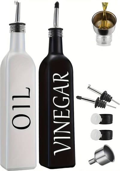 Nivard Oliefles Met Schenktuit - Schenktuit Olijfolie - Navulbaar - Oliefles Met Pipet - Olijfolie Fles - Olie Dispenser - Oil Dispenser - Oil Bottle - 2 Stuks