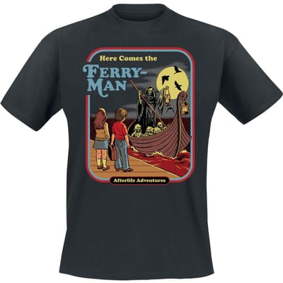 Steven Rhodes - Fun T-shirt - Here Comes the Ferry-Man - M tot XXL - voor Mannen - zwart