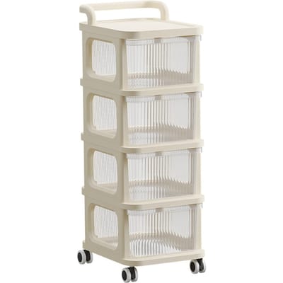 Chariot Roulant avec Tiroir Transparent Chariot de Rangement Roulant Multifonction Organisateur avec Roues pour Chambre