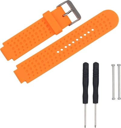 Siliconen bandje - geschikt voor Garmin Forerunner 220 / 230 / 235 / 620 / 630 / 735XT / Approach S20 / S5 / S6 - oranje