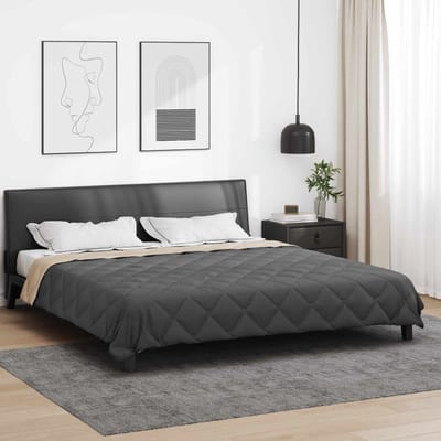 vidaXL - Volledig - Jaar - Dekbed - Antraciet - en - Taupe - 200 - x - 200 - cm - Microvezel
