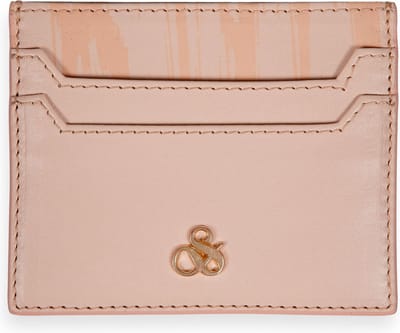 SCOTCH & SODA Leren Kaarthouder Leather Cardholder Ivory Beige