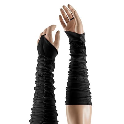 Apollo - Satijnen handschoenen princess zwart one size