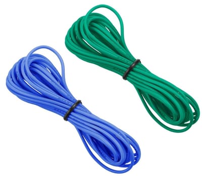 Elektrische Draad - Siliconen Kabel - Elektronica Reparatie - Hoge Temperatuurbestendig - 2x 3 meter - Blauw Groen