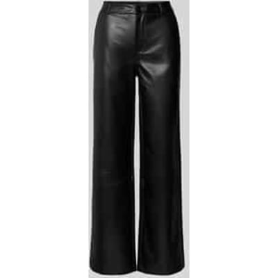 Wide leg broek in leerlook, model 'alina'