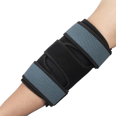Loogdeel Elleboogbrace Beschermer Nachtsteun Stabilisator Verwijderbare Metalen Spalken voor Cubitaal Tunnelsyndroom Tendinitis donkergroene kleur
