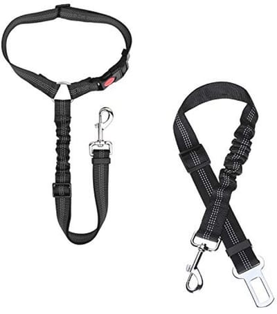 Verstelbare Veiligheidsgordels voor Honden en Katten - 2 Stuks Heavy Duty Gordels voor Auto