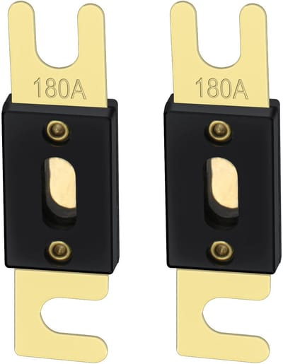 Dailygoody Fuse - Auto-accessoires - 180 Amp - Gold Black - 2 Stuks