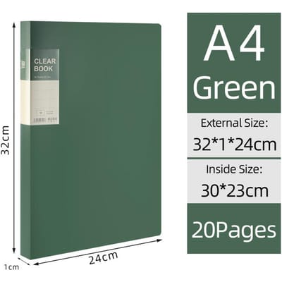 KOBEST 20/30/40/60 pages A4 Transparent Épaississant Chemise Haute Qualité Multicouche Classeur Fournitures Scolaires de Bureau gray