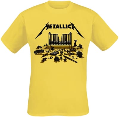 Metallica T-shirt - Simplified Cover (M72) - S tot 4XL - voor Mannen - geel