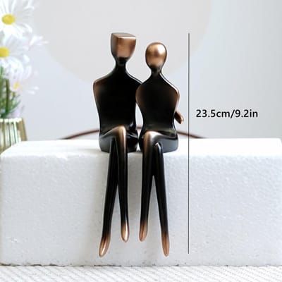 Hars Brons Geliefde Streling Beeld Huwelijksjubileum Cadeau Valentijnsdag Vriend Sculptuur Decoratie Beeldje Huisdecoratie black