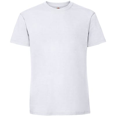 Fruit Of The Loom Mens Ringgesponnen Premium Tshirt (Wit)