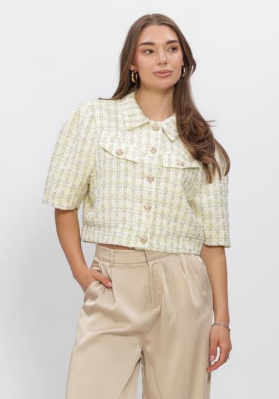 Studio Amaya Noor Jacket Jassen Dames - Zomerjas - Geel - Maat XS