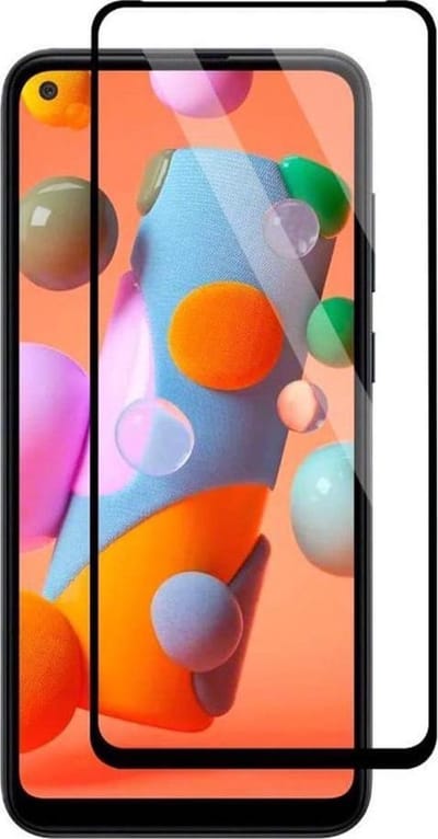Shop4 - Samsung Galaxy A11 Glazen Screenprotector - Edge-To-Edge Gehard Glas Transparant