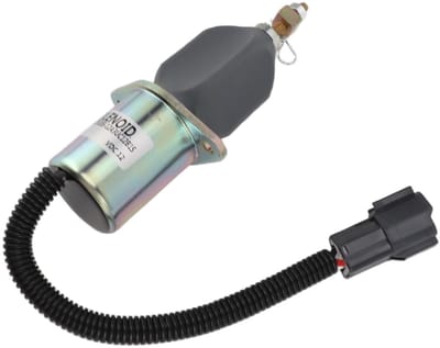 Allecto - Brandstofafsluitklep - Magneetventiel 12V - Veilig en nauwkeurig - Geschikt voor generator motor - 2 poorten - IJzer