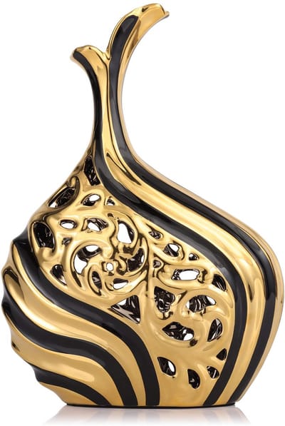 Vaas om op de vloer neer te zetten 38 cm - modern design keramische vaas voor woonkamer, modern decoratief object voor thuis, kantoor, hotel, bruiloft, verjaardag