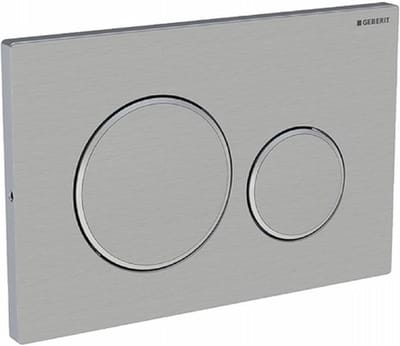 Bedieningsplaat Toilet - Spoelplaat - Toilet Onderhoud - Schroefbaar Design - 24 cm - Chroom Zwart