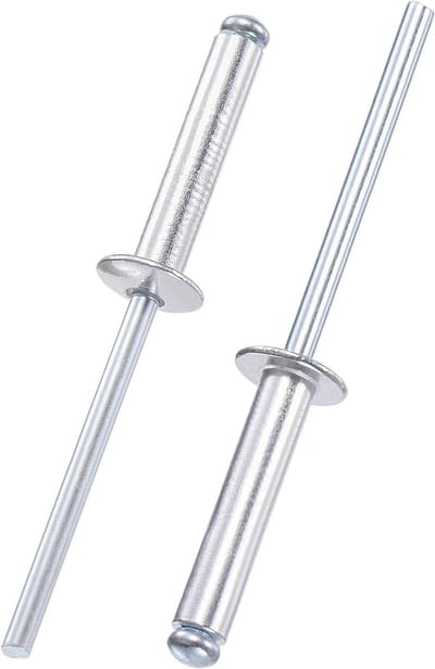 Aluminium Blindklinknagels - Popnagels Klinknagels - Metalen Bevestigen - Open-End Design - 4 x 20mm - Zilver