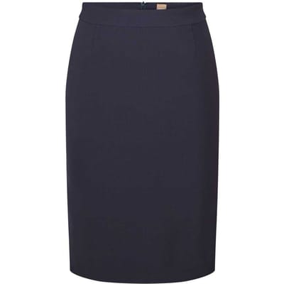 Boss Vilea effen kokerrok voor dames (Blauw)