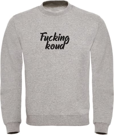 Fucking koud wintersport sweater Grijs XXL - soBAD. | Foute apres ski outfit | kleding | verkleedkleren | wintersporttruien | wintersport dames en heren