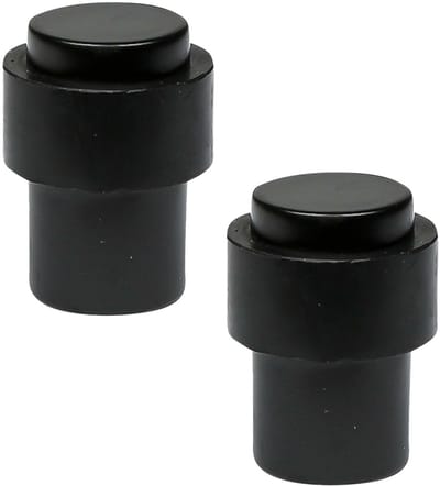 Benson Deurstopper - 2x - zwart - met schroef montage - H4 x D3 cm - deurbuffer