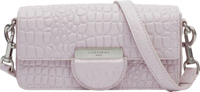 LIEBESKIND BERLIN Leren Schoudertas Pam Croco Aloe Crossbody Blushed Rose Roze
