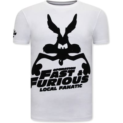 Grappige t shirts Heren - Fast and Furious - Wit