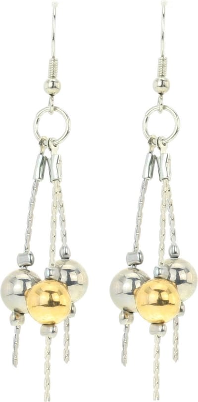 Behave - Oorhangers bicolor glans - Elegant lang design - Nikkelvrij