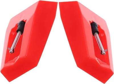 Vervangende Naalden - Platenspeler Naald - Muziek Luisteren - Uitzonderlijke Geluidskwaliteit - 2 Stuks - Rood