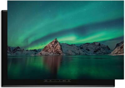 KitchenArt - Arctic Aurora – Inductie Beschermer - 80x52 cm - Kookplaat Beschermer - Luxe Afdekplaat Inductieplaat - Anti-slip & Oprolbaar - Beschermmat Inductiekookplaat