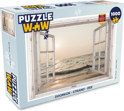 Puzzel Doorkijk - Strand - Zee - Legpuzzel - Puzzel 1000 stukjes volwassenen