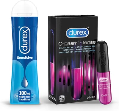 Durex - 110ml Glijmiddel - Play Sensitive 1x100ml - Intense Orgasm 1x10ml - Voordeelverpakking