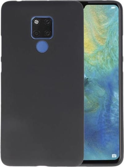 Hoesje Geschikt voor de Huawei Mate 20 X - Backcover Color Telefoonhoesje - Zwart
