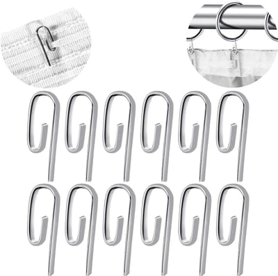 Dailygoods - 100 Pack Metalen Gordijnhaken voor Raam, Deur en Douchegordijnen