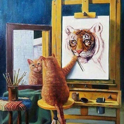 Chat peinture tigre 5D diamant broderie artisanat peinture bricolage diamant broderie diamant mur Arts 30x30CM