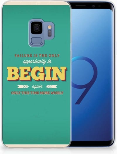 Samsung Galaxy S9 Siliconen hoesje met naam Quote Begin