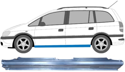 Volledige dorpel voor Opel Zafira A 1999-2005 / Links
