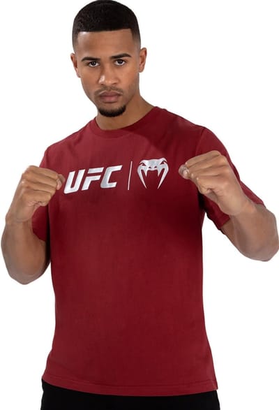 UFC Venum Classic T-Shirt Rood Wit - S