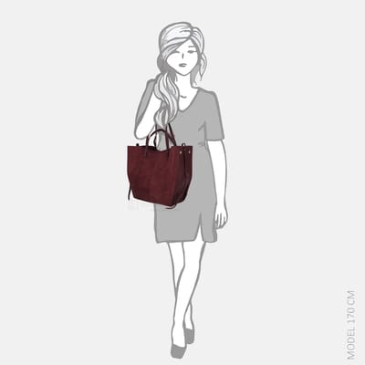 Firenze Suedine shopper L burgundy