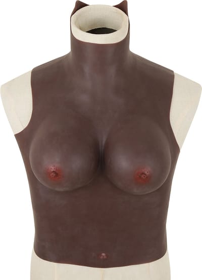 Siliconen Borstprothesen - C-cup - donkere huidskleur -100% hypoallergene medische siliconen - Wearable Borst - Kunstmatige Nep Borst - Valse Borsten - Siliconen Huid - Bodysuit - Crossdresser - Transgender - Travestiet - Cosplay - Body4Everybody