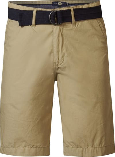 Petrol Industries - Heren Chino Short met Riem Tropicana - Bruin - Maat XS