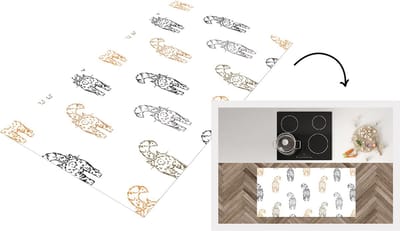 Keukenloper - Loper keuken - Patronen - Kitten - Kat - 120x60 cm - Keukenloper vinyl