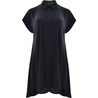 Midi Chemise Jurk in Crêpe Dames Mat Fashion