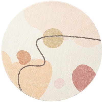 Wabi-silent Onregelmatig Kasjmier Tapijt Verdikt Woonkamer Slaapkamer Bedkleed Huis Licht Luxe Rond Kleed 100cm diameter imitation cashmere non-slip bottom