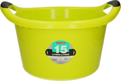 Plastic Forte Afwasbak - 15L - groen - 42 x 40 x 25 cm - met handvatten - teiltje